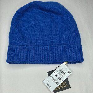 NWT Charter Club Women's Bright Blue Cashmere Hat OS